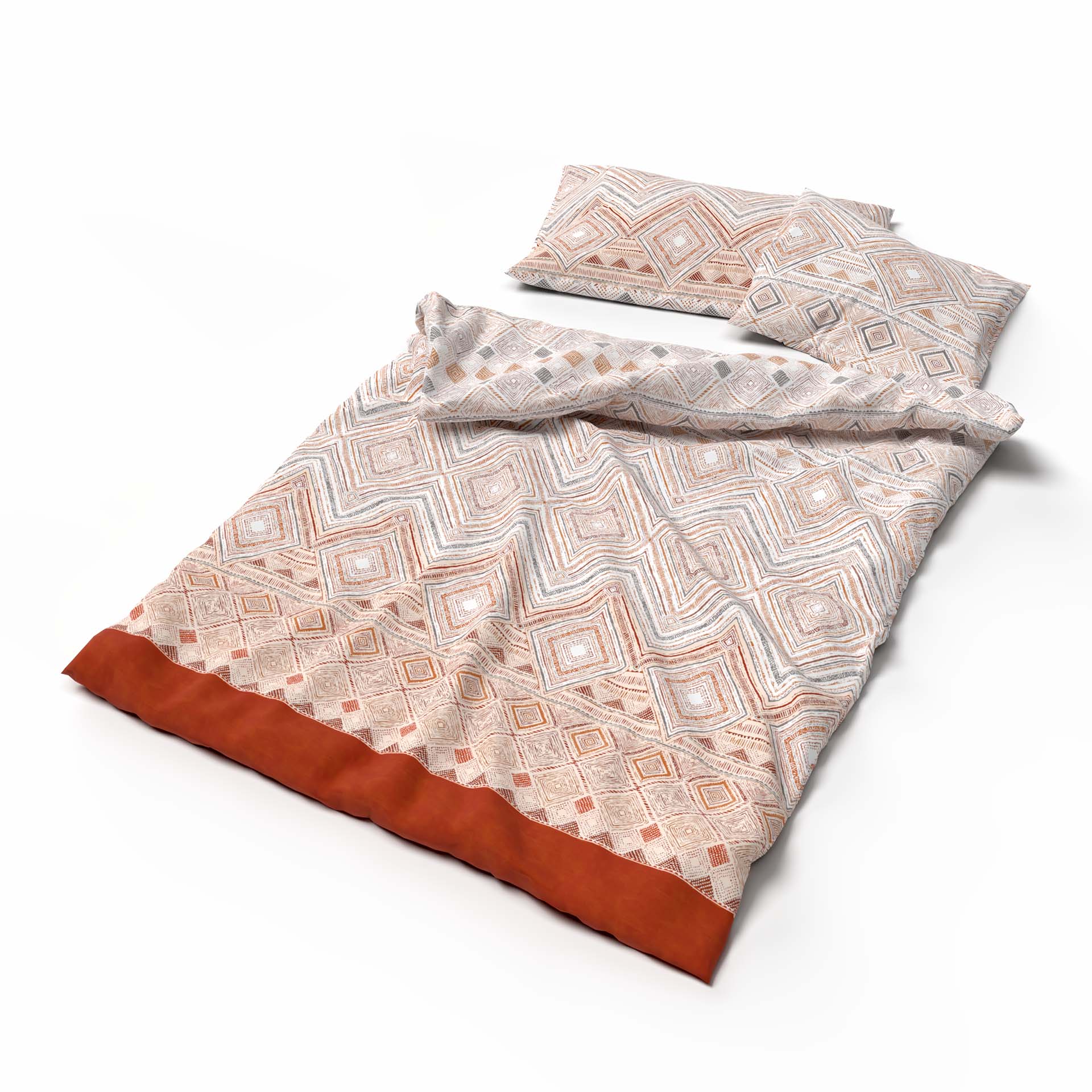 Lotus linge de lit bambou Lindsey orange Lotus linge de lit bambou Lindsey orange