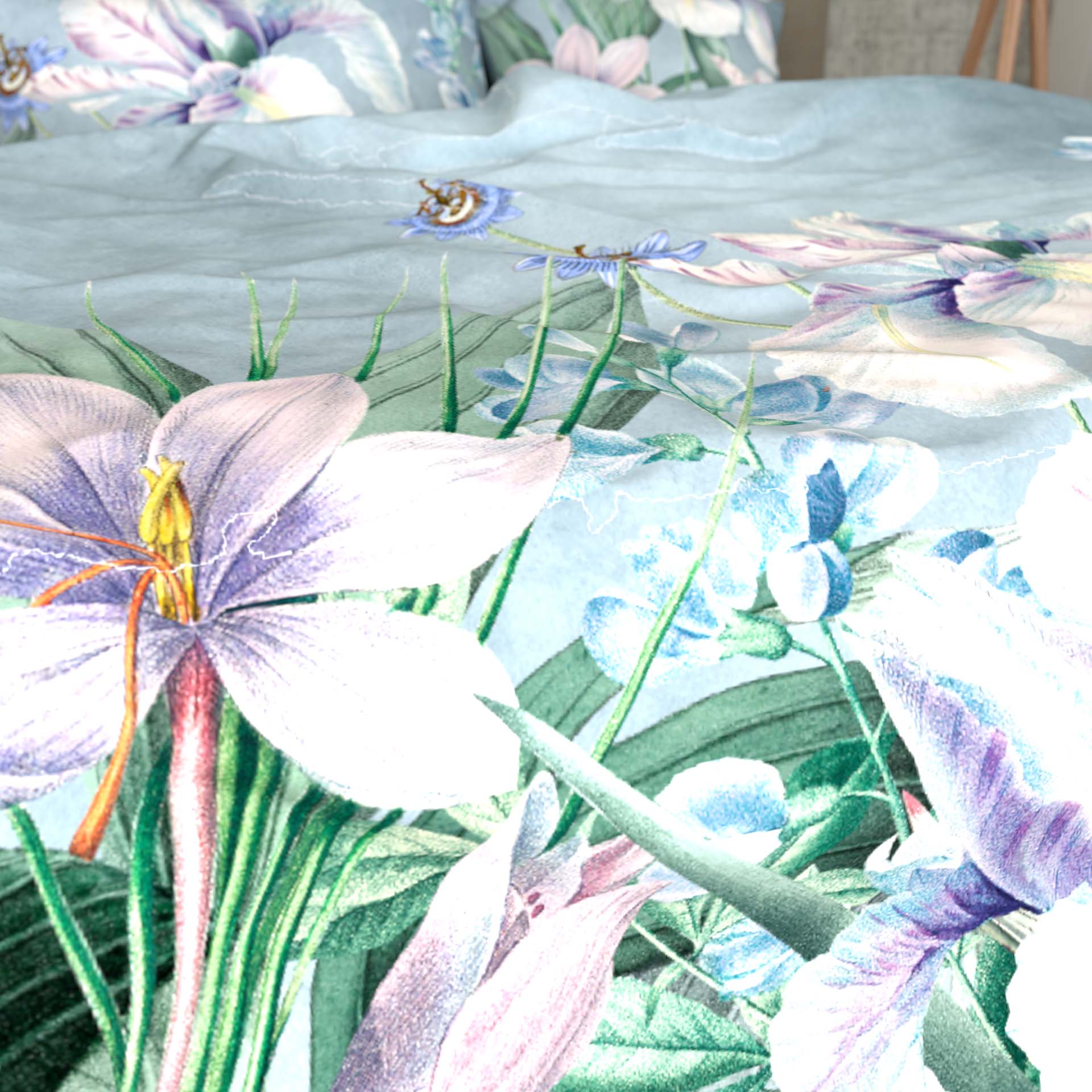 Lotus Création linge de lit satin Iris Lotus Création linge de lit satin Iris