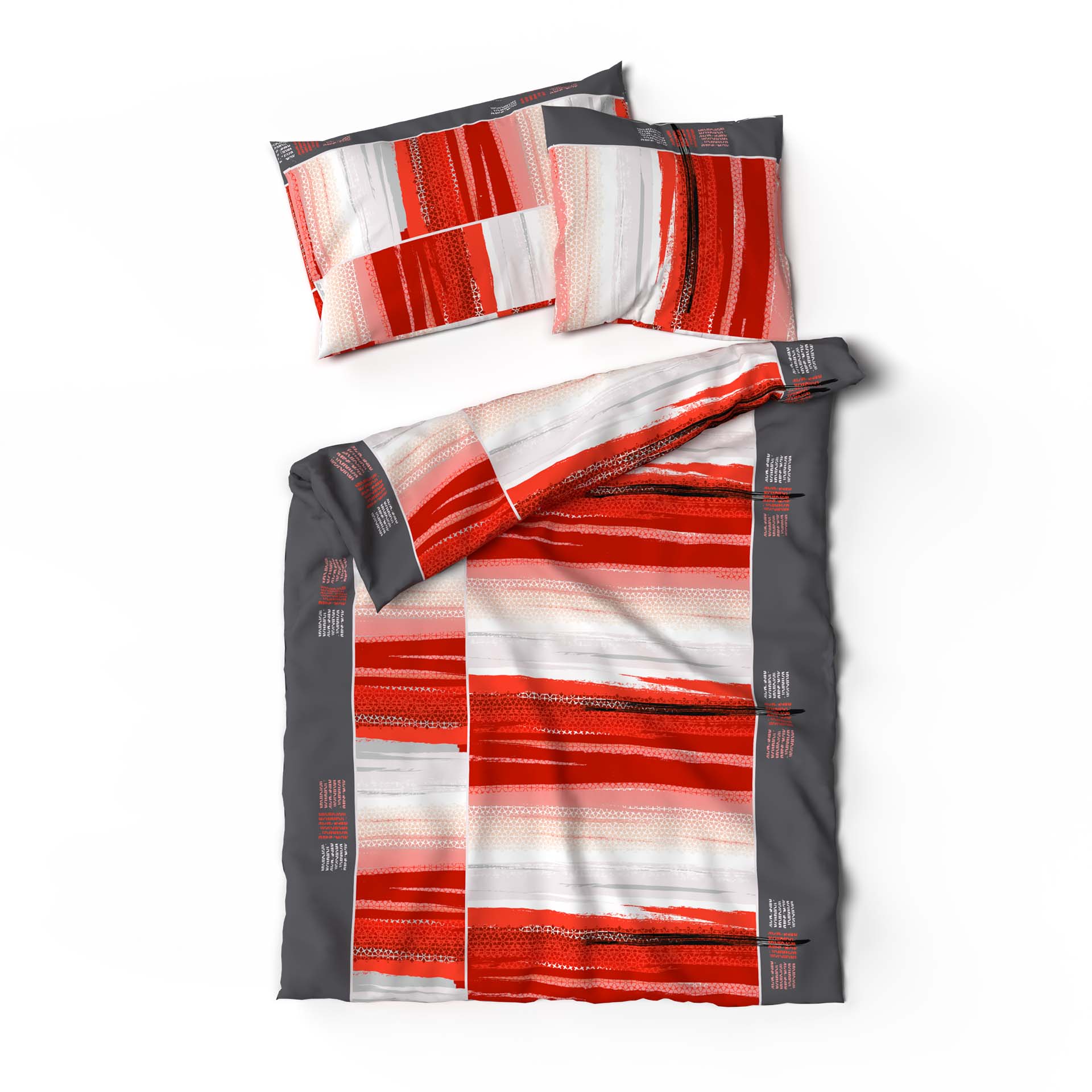 Lotus linge de lit bambou Cap Azur rouge Lotus linge de lit bambou Cap Azur rouge