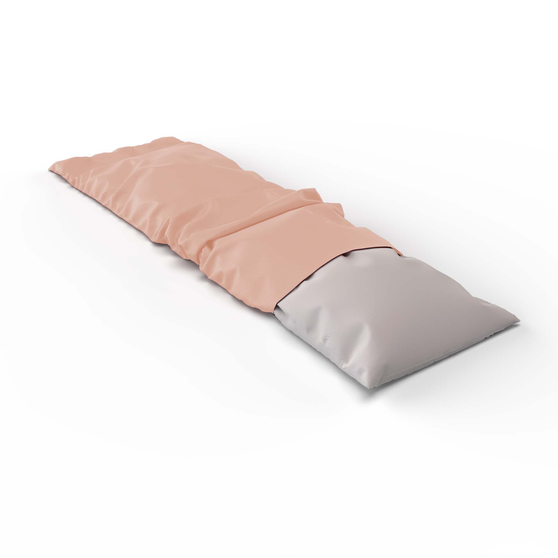 Housse pour coussin de soutien en satin uni