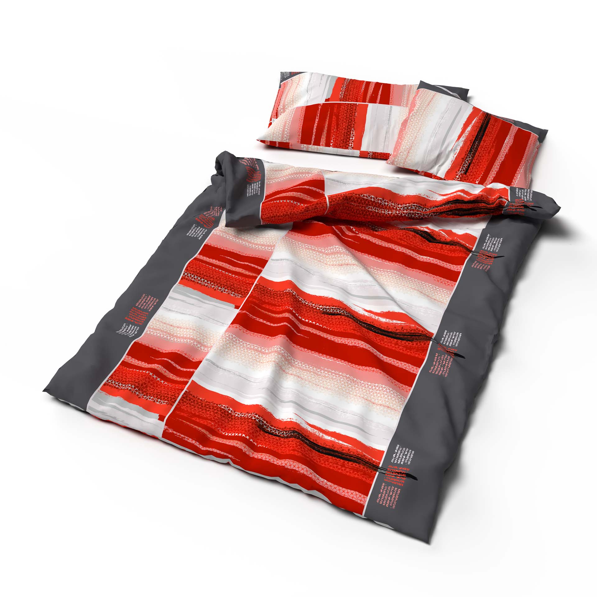 Lotus linge de lit bambou Cap Azur rouge Lotus linge de lit bambou Cap Azur rouge