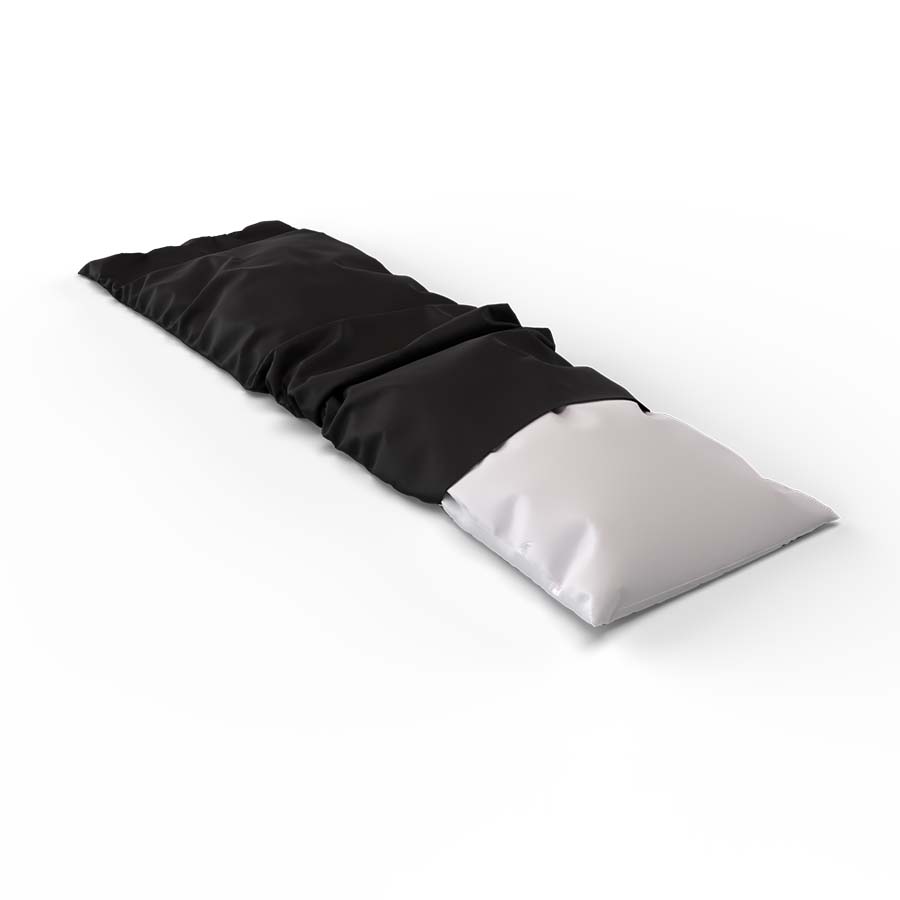 Housse pour coussin de soutien en satin uni