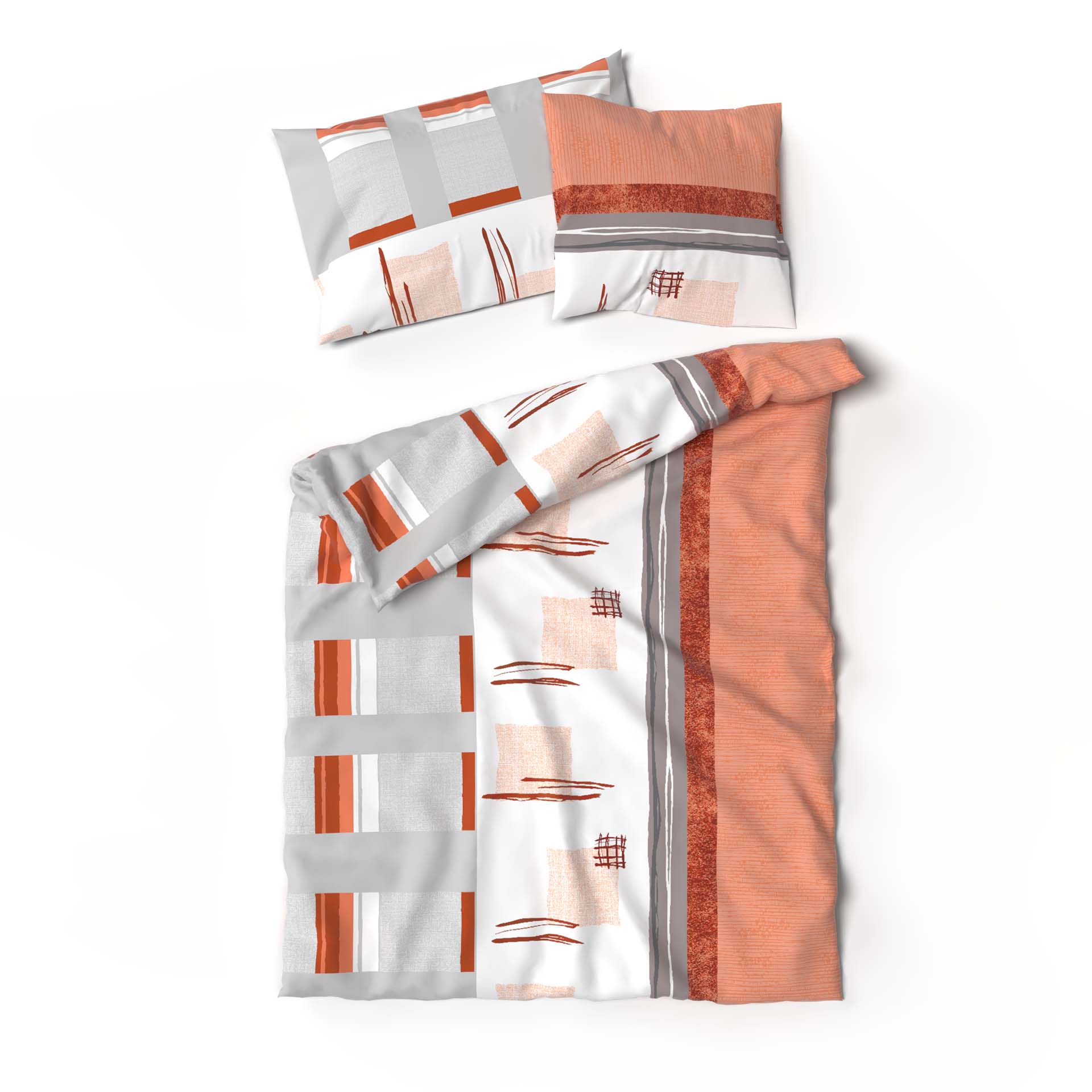 Lotus linge de lit jersey Malea orange Lotus linge de lit jersey Malea orange