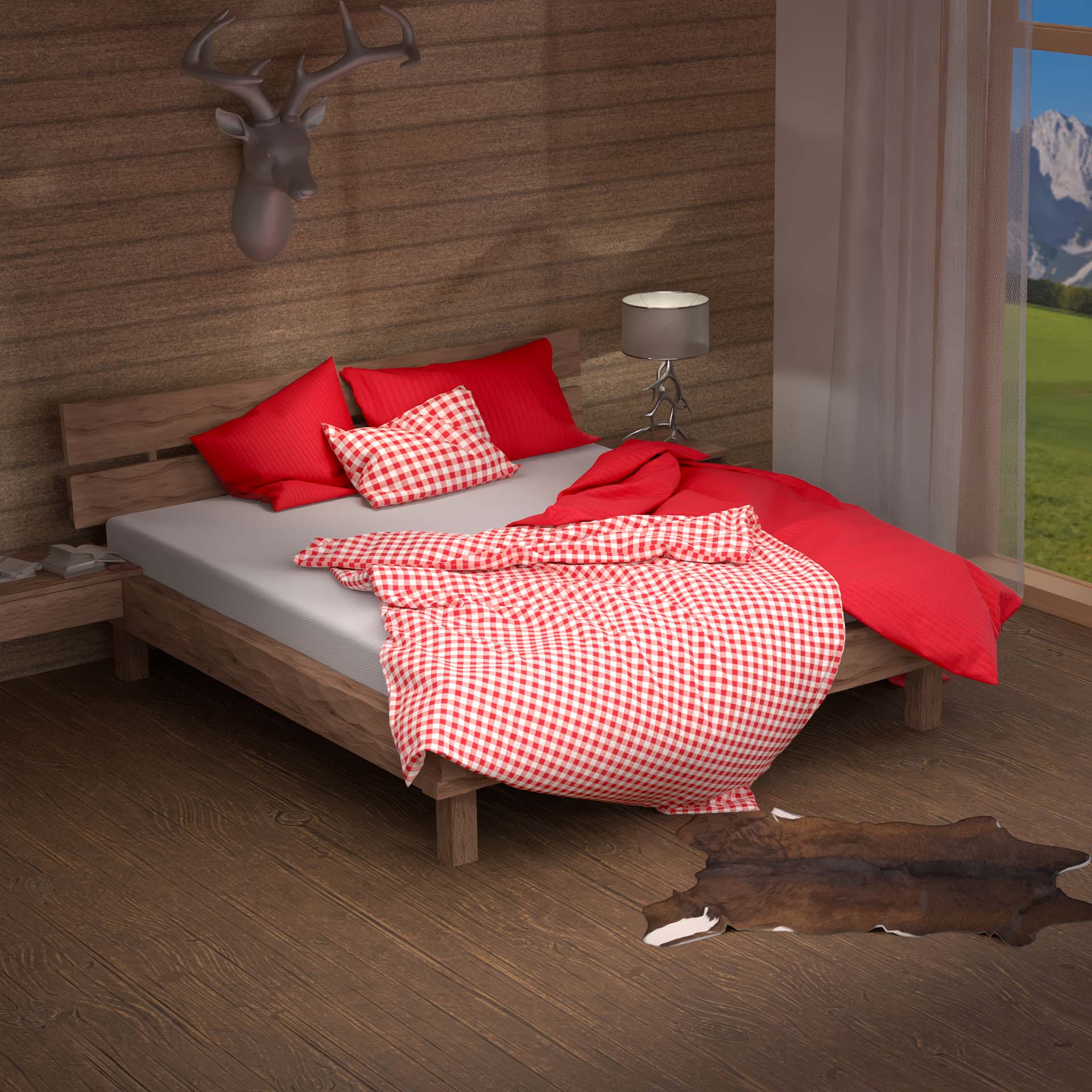 Lotus linge de lit seersucker Kölsch rouge