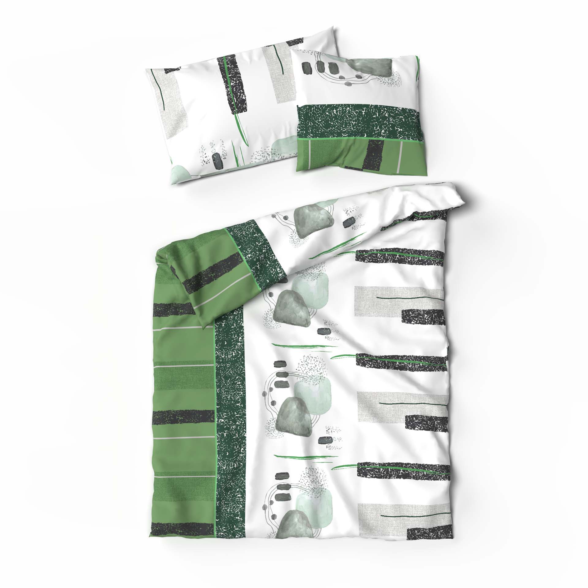 Lotus linge de lit bambou Mariele vert Lotus linge de lit bambou Mariele vert