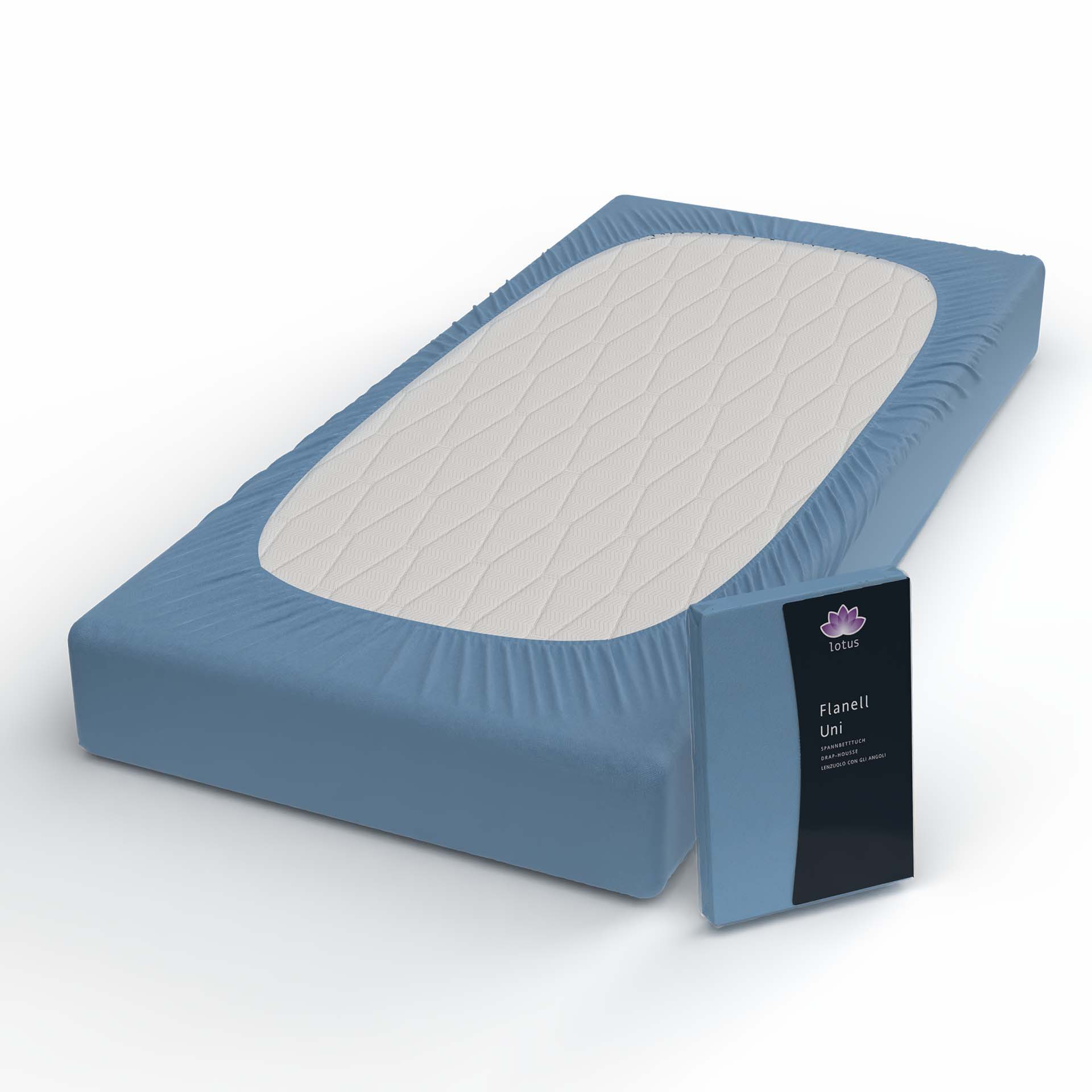 Drap-housse en flanelle Lotus Drap-housse en flanelle Lotus
