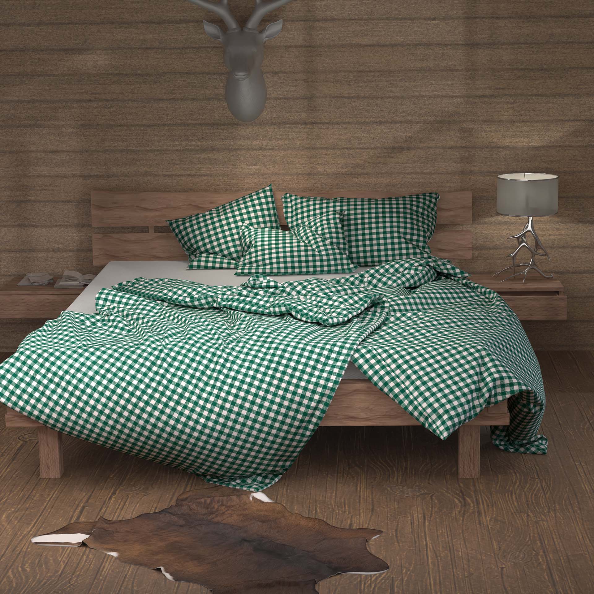 Lotus linge de lit flanelle Kölsch vert