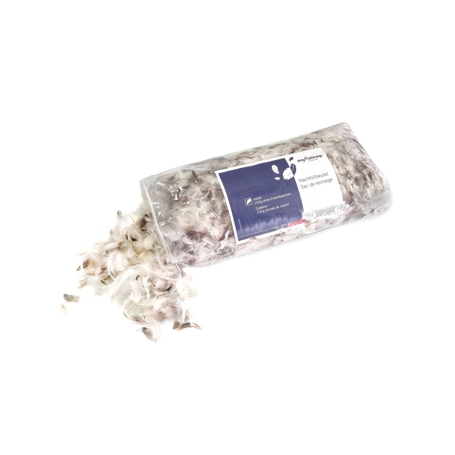 Sachet de remplissage plumes de canard grises Sachet de remplissage plumes de canard grises