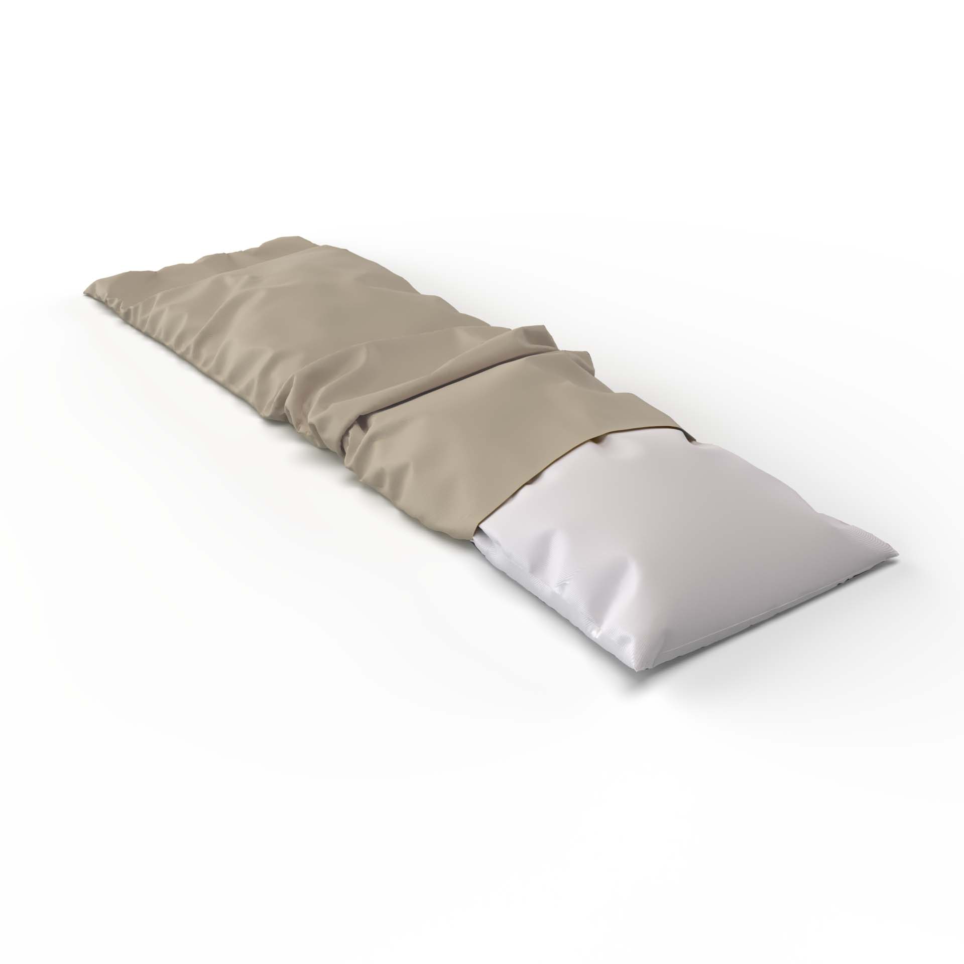 Housse pour coussin de soutien en satin uni
