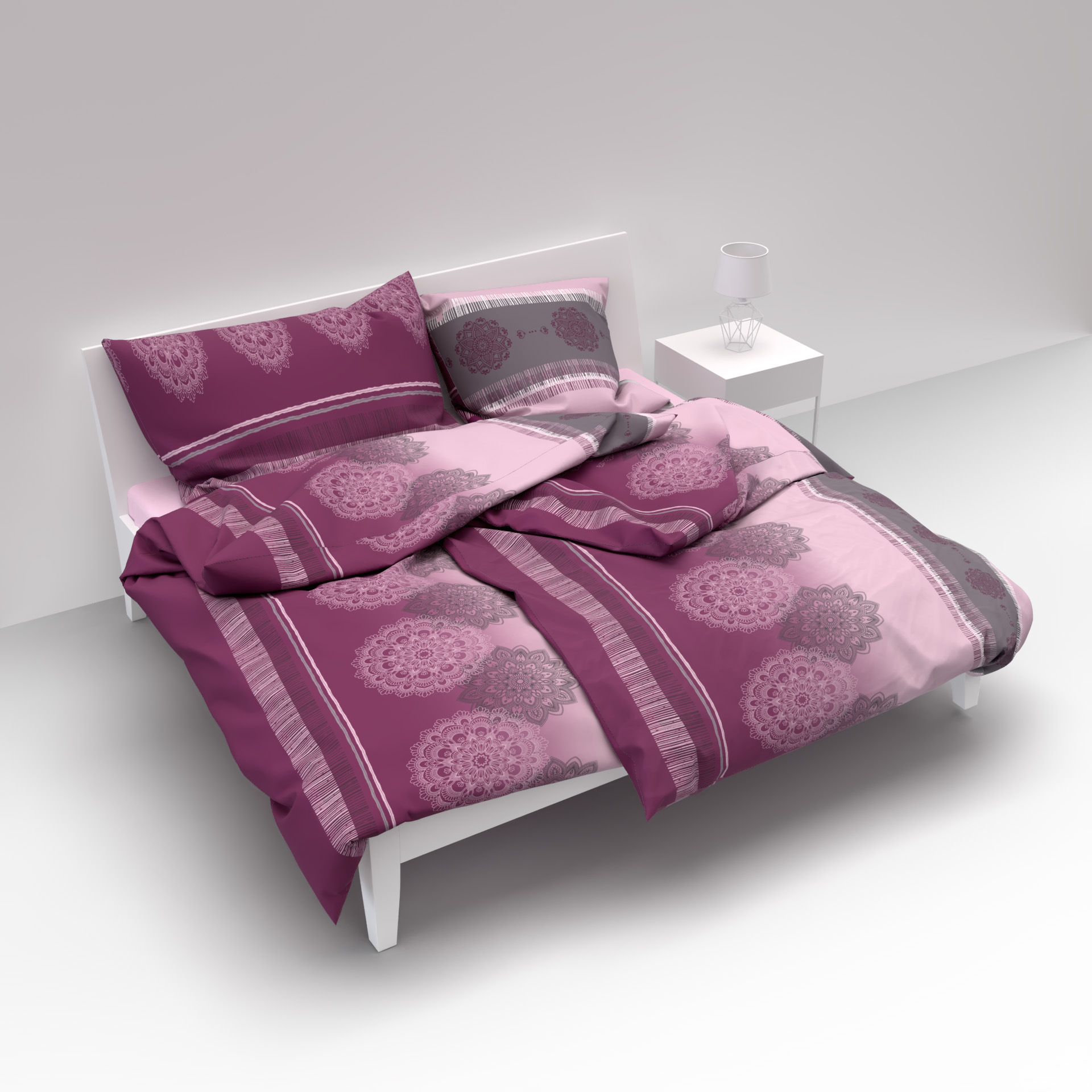 Lotus linge de lit satin Alize raisin Lotus linge de lit satin Alize raisin