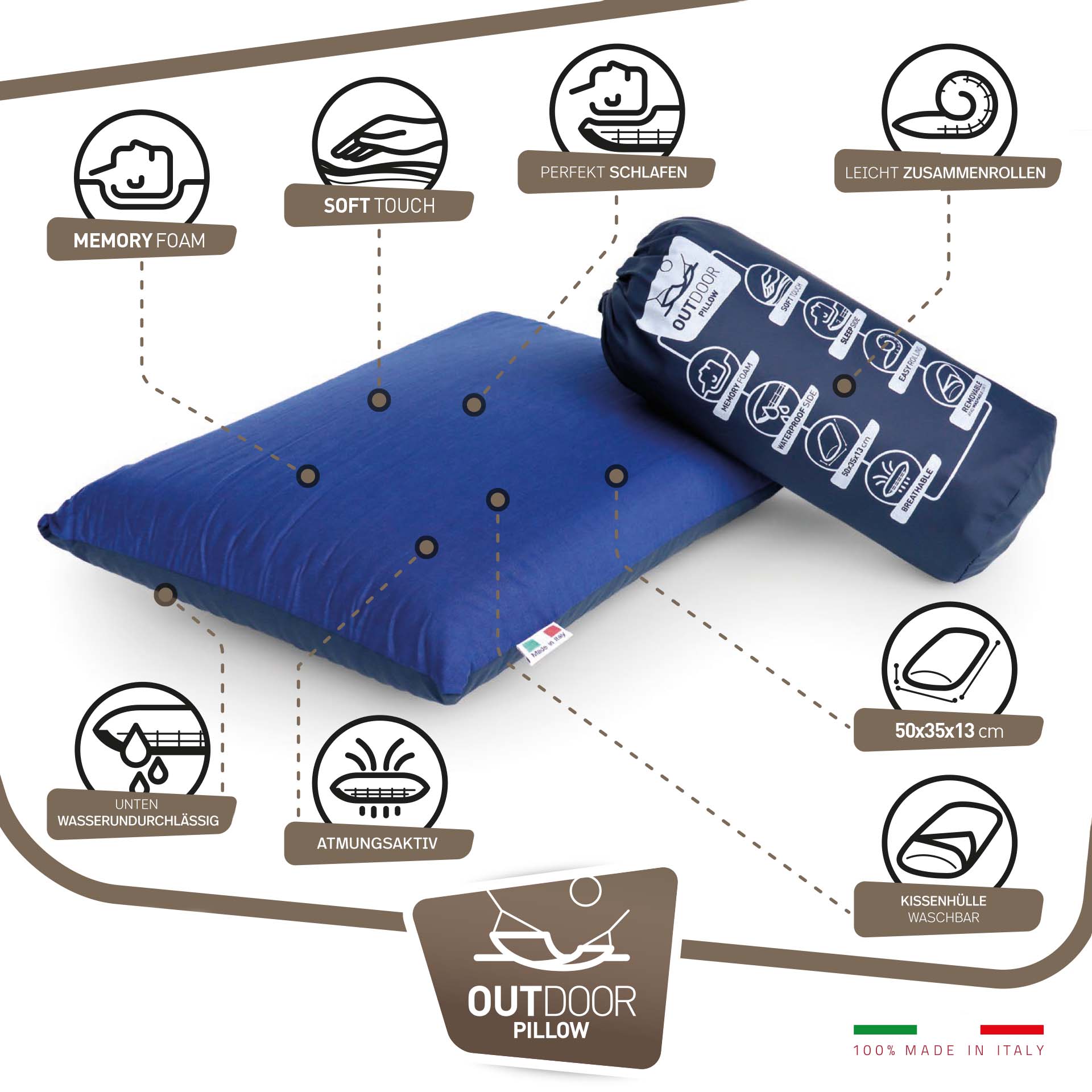 Lotus outdoor coussin à mémoire de forme