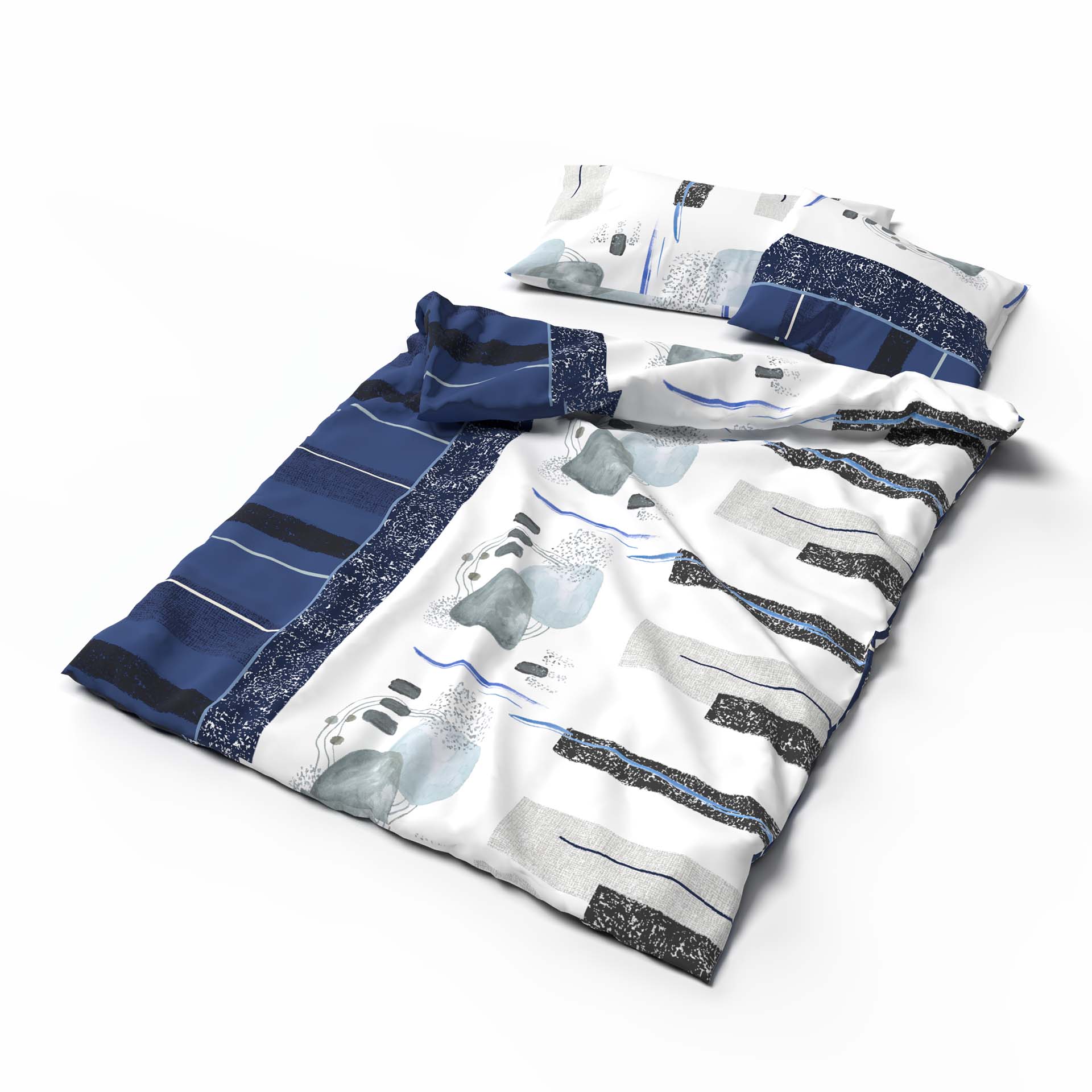 Lotus linge de lit bambou Mariele bleu Lotus linge de lit bambou Mariele bleu