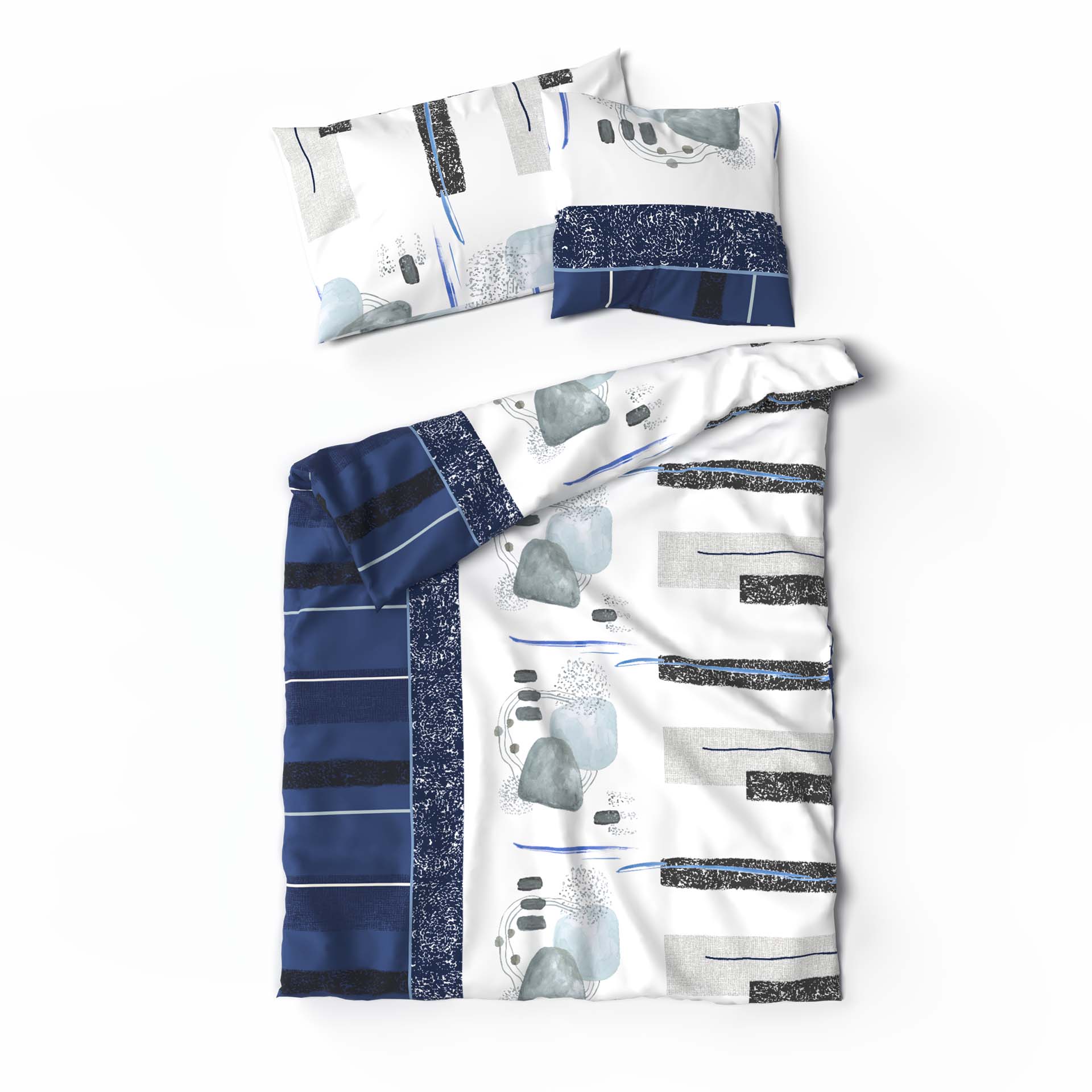Lotus linge de lit bambou Mariele bleu Lotus linge de lit bambou Mariele bleu