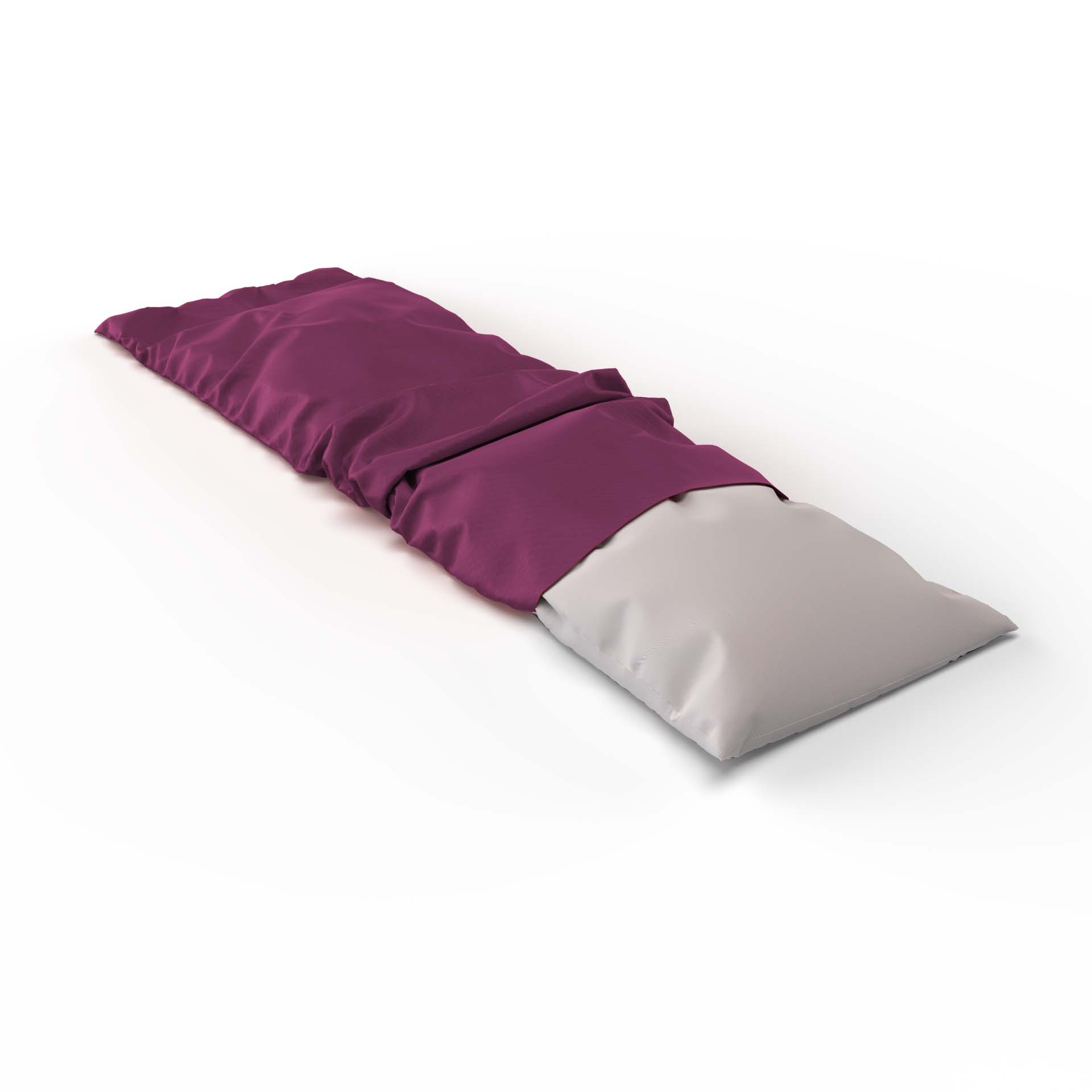 Housse pour coussin de soutien en satin uni