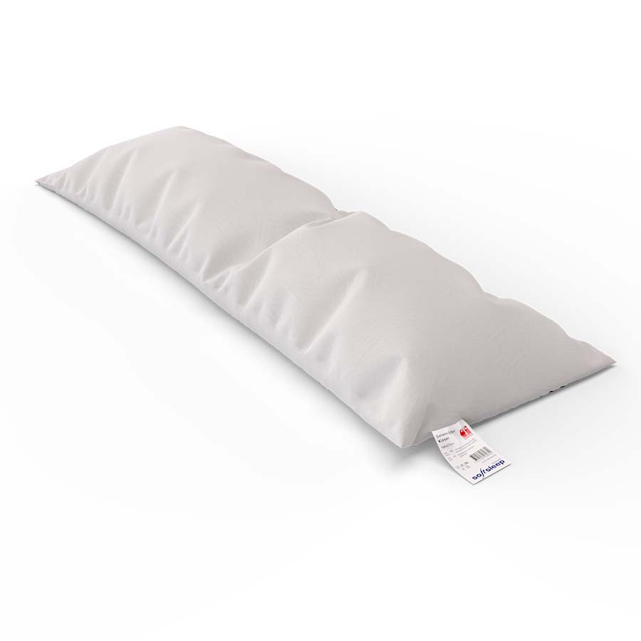 Softsleep coussin pour dormir sur le côté, plumes d'oie 40x130 cm, 700 grammes
