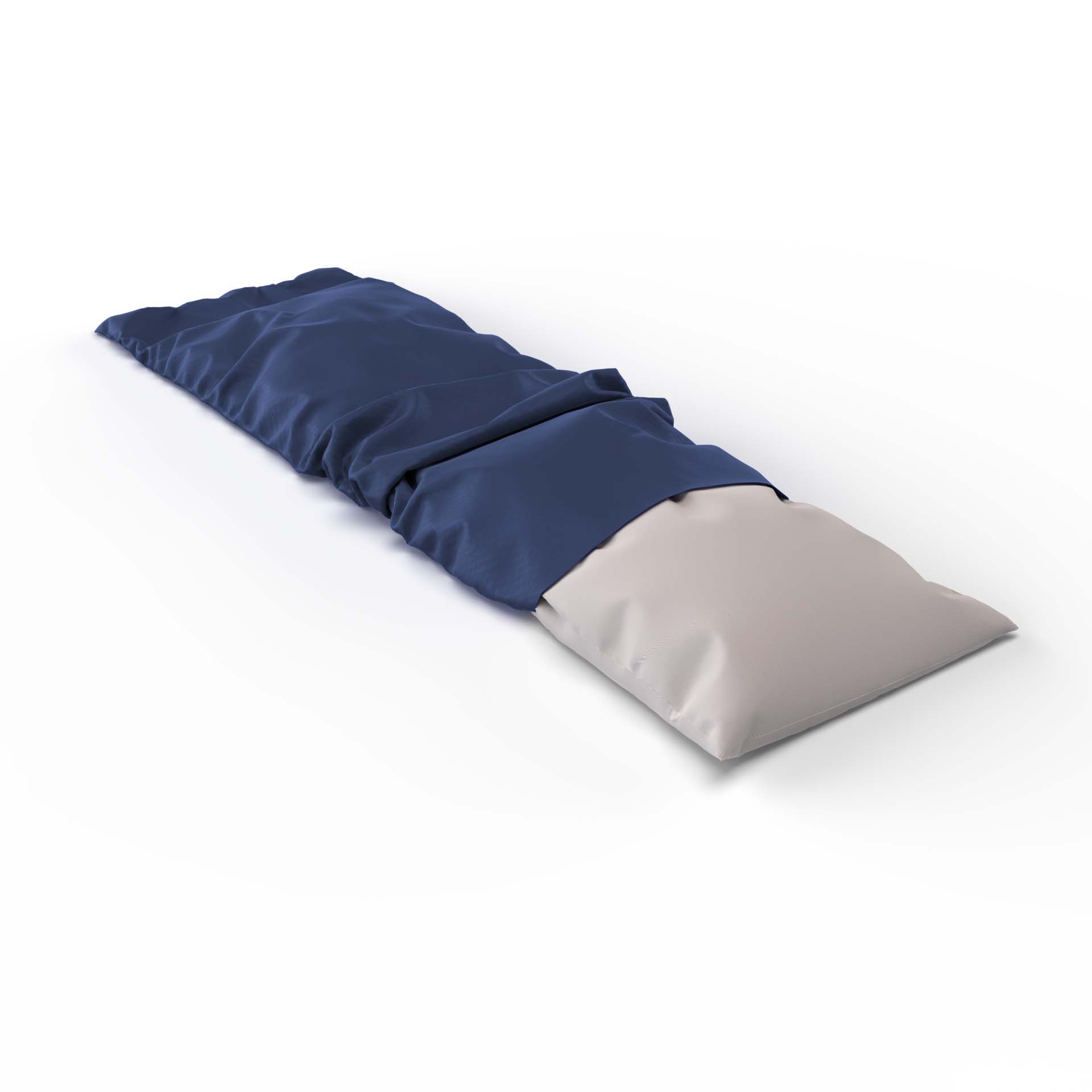 Housse pour coussin de soutien en satin uni