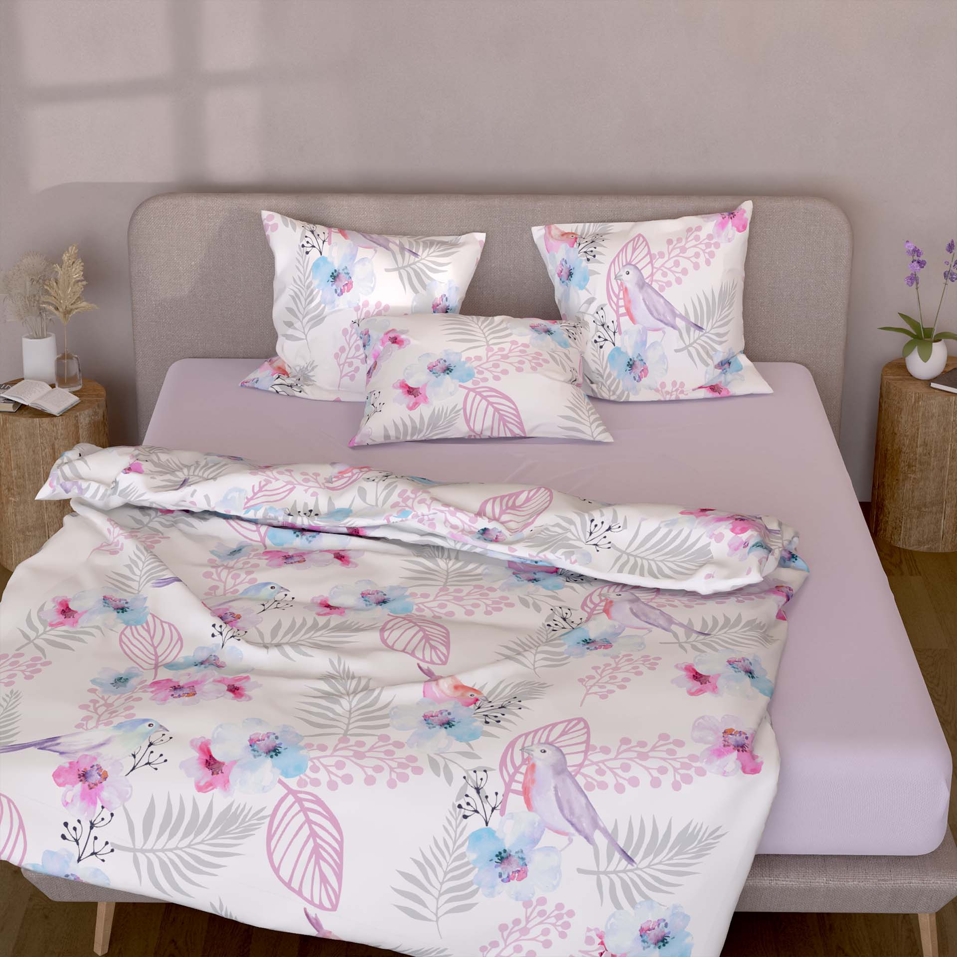 Lotus linge de lit bambou Elmira