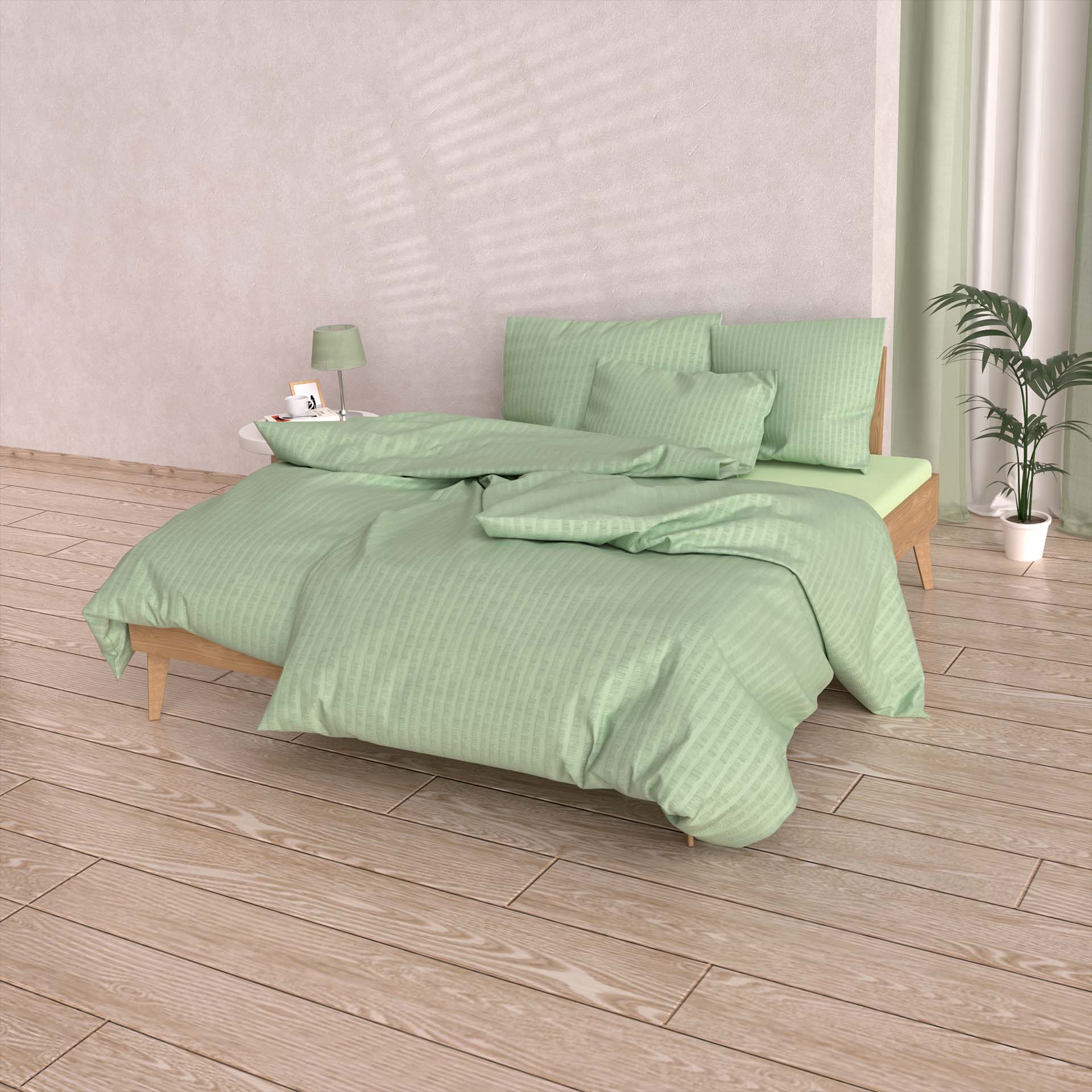Lotus linge de lit satin seersucker uni Lotus linge de lit satin seersucker uni