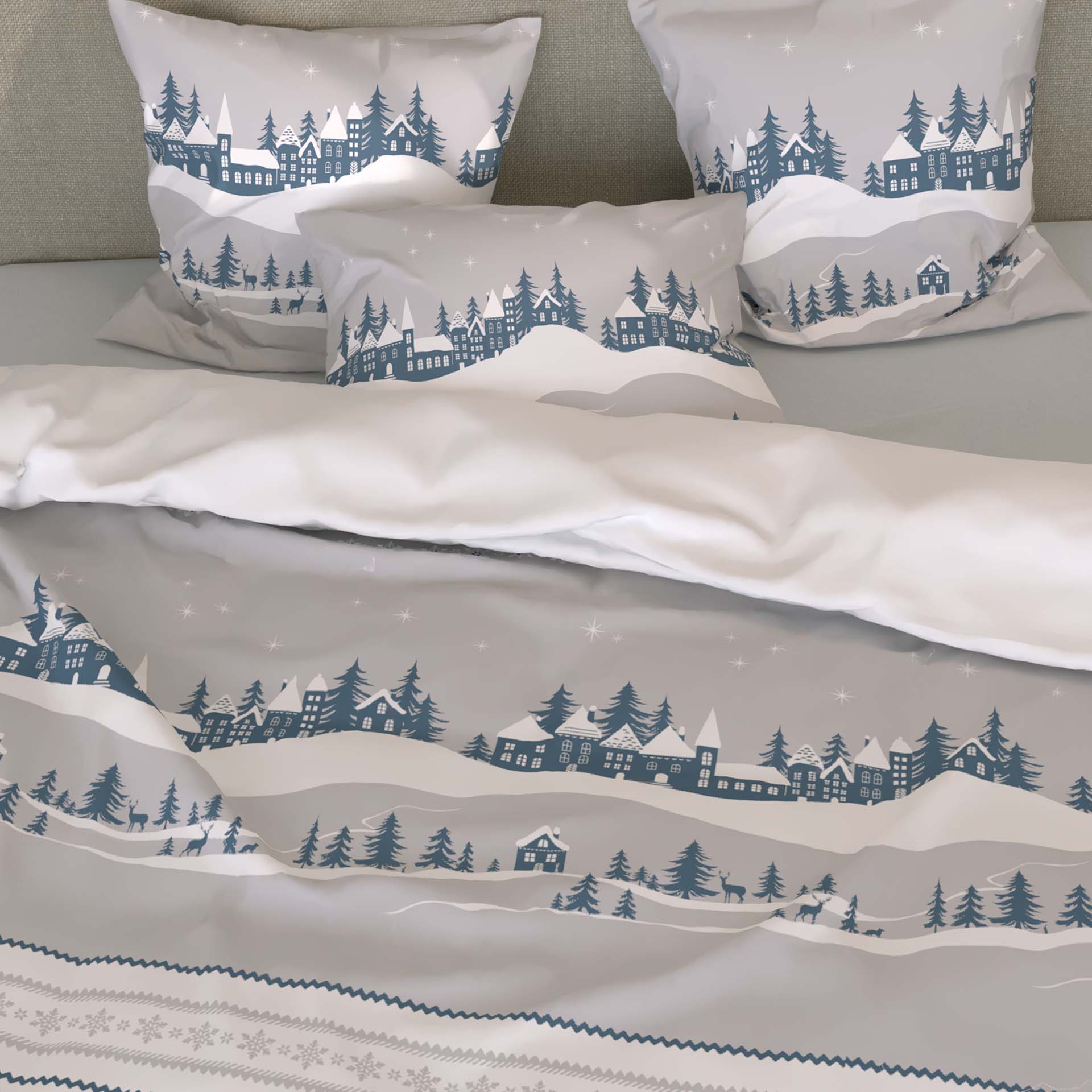 Lotus Linge de lit flanelle Pontresina