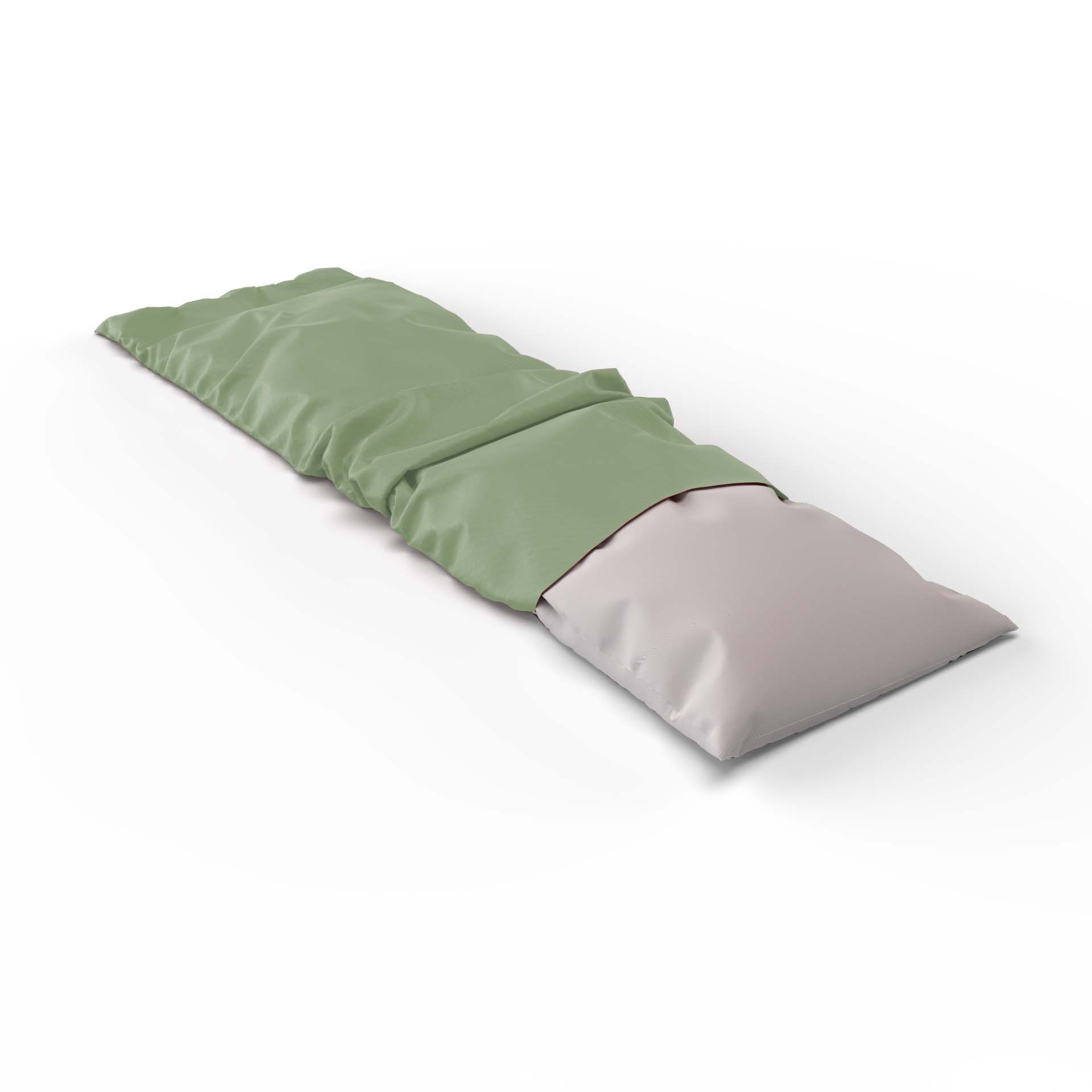 Housse pour coussin de soutien en satin uni