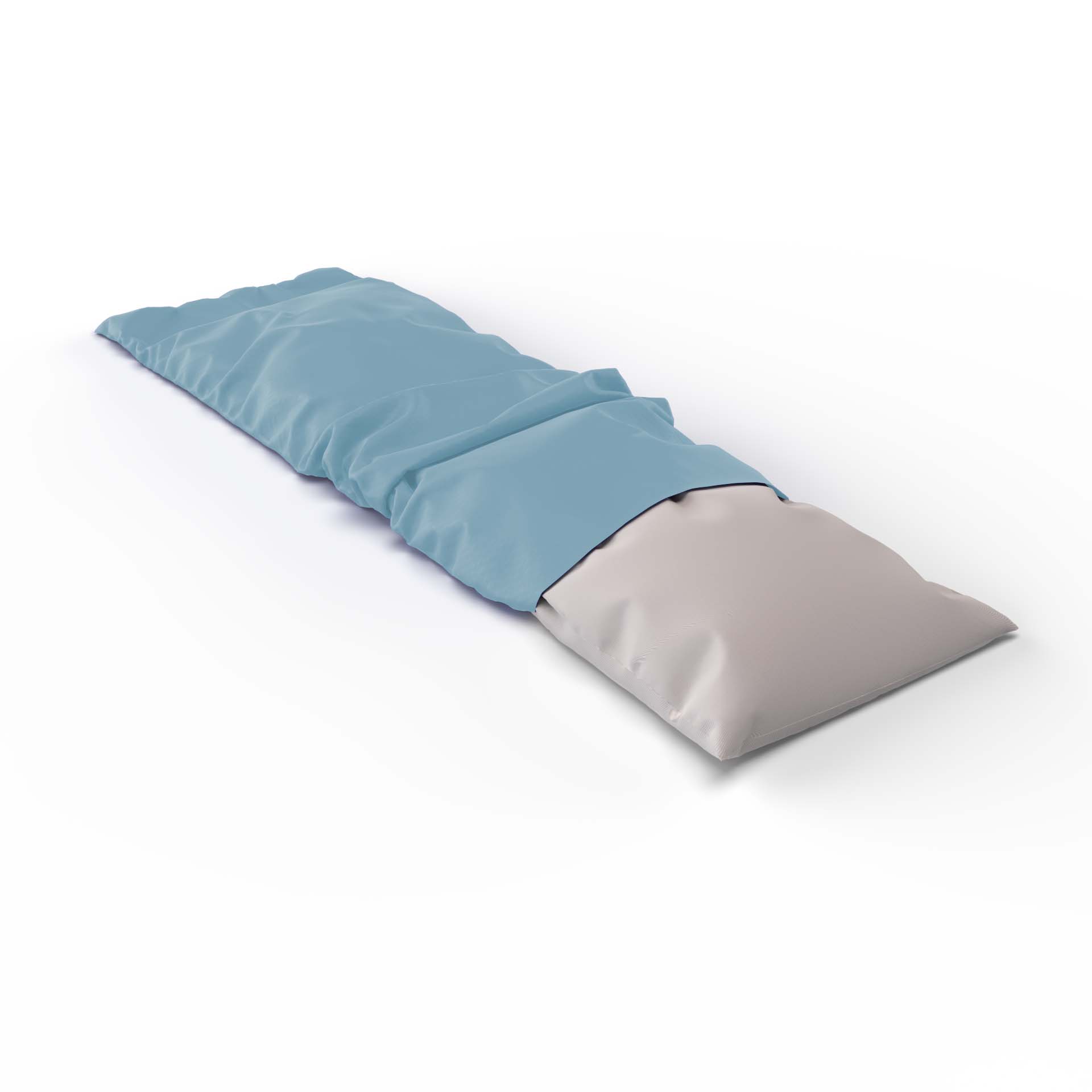 Housse pour coussin de soutien en satin uni