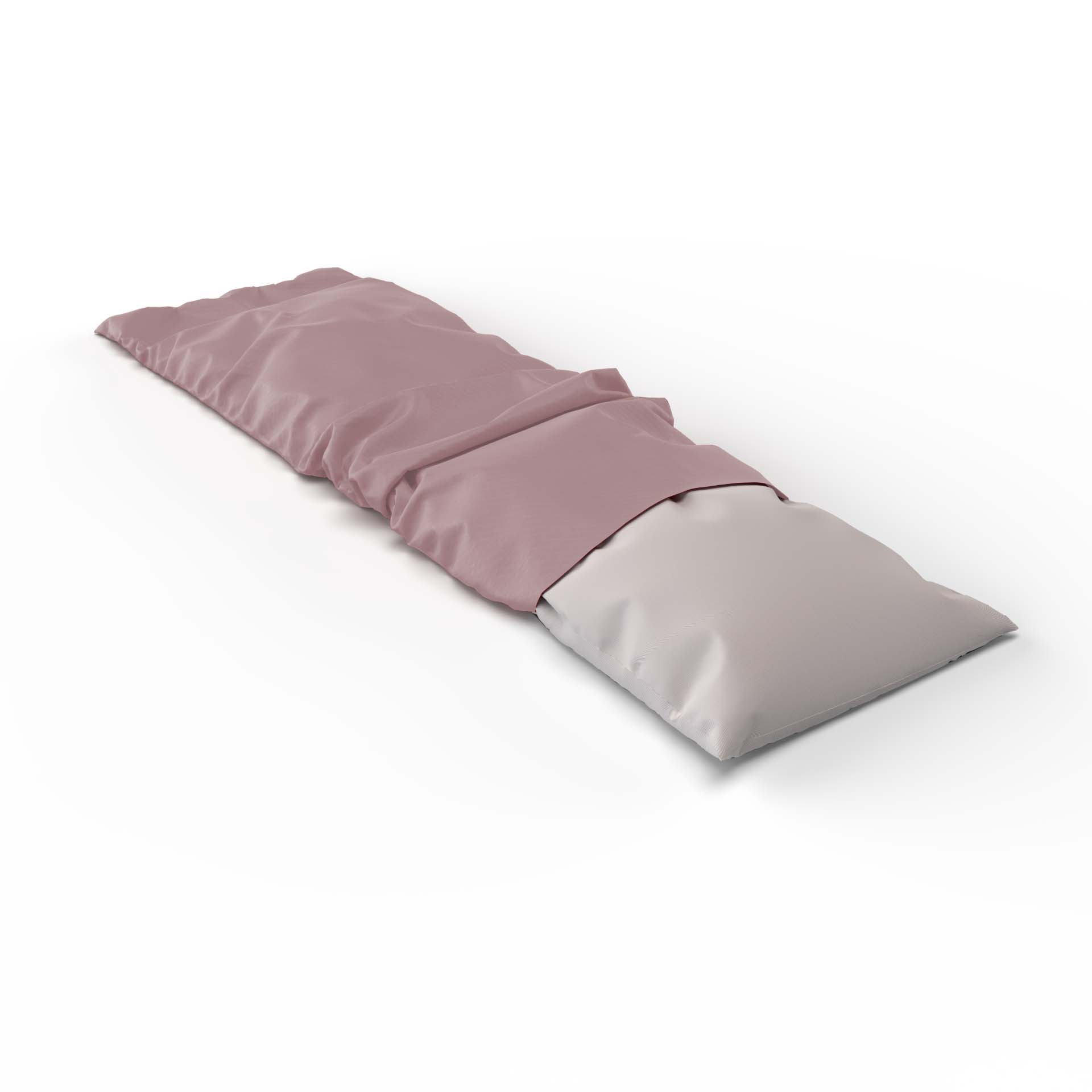 Housse pour coussin de soutien en satin uni