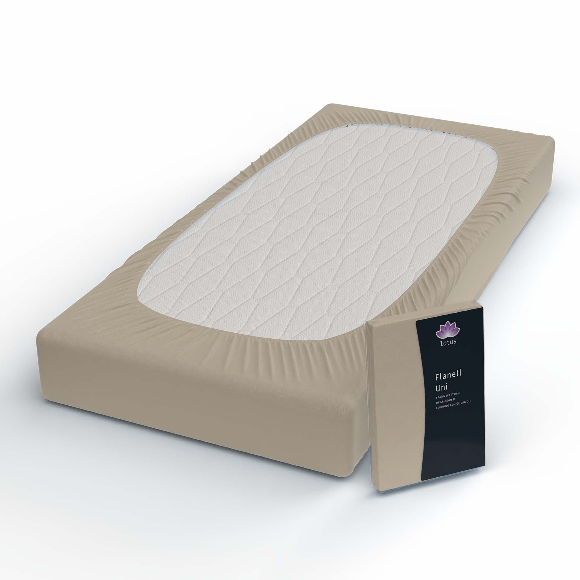 Drap-housse en flanelle Lotus Drap-housse en flanelle Lotus